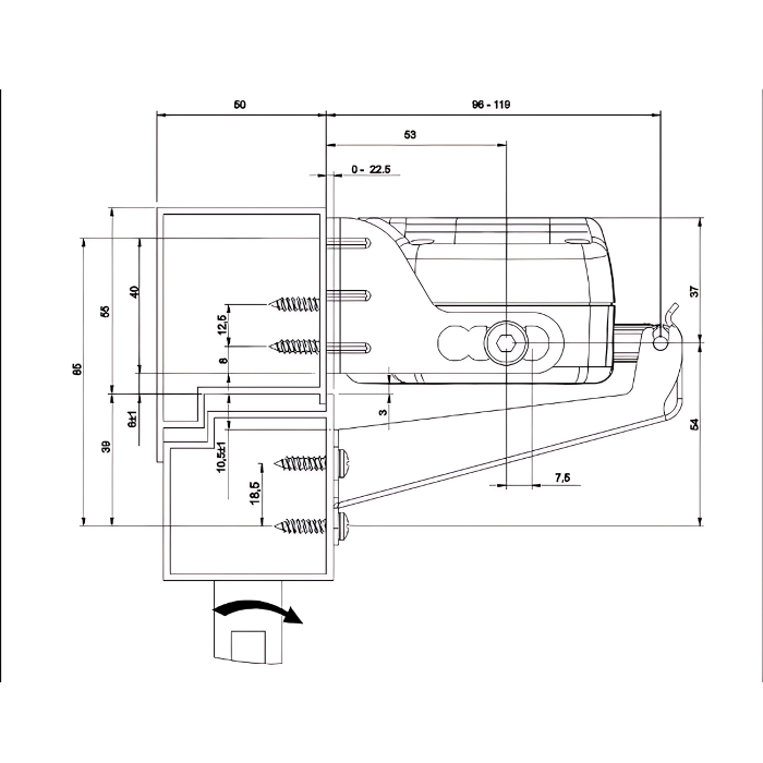 Цепной электропривод TOPP C30 230V/24V