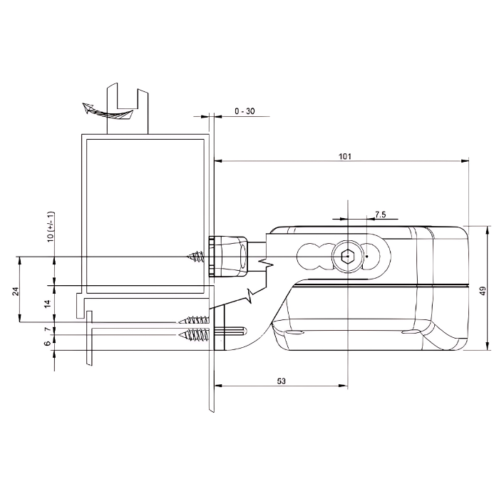 Цепной электропривод TOPP C30 230V/24V