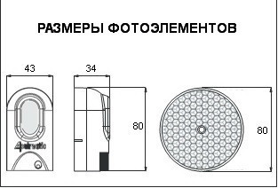 Приемник-передатчик c отражающим катафотом APRIMATIC ER-REF