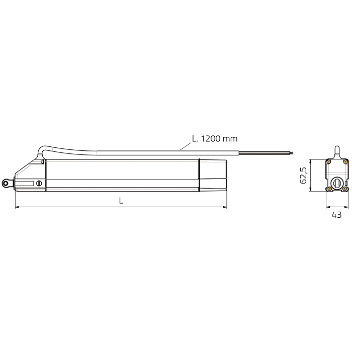 Штоковый электропривод MINGARDI EURO 1 230V/24V 