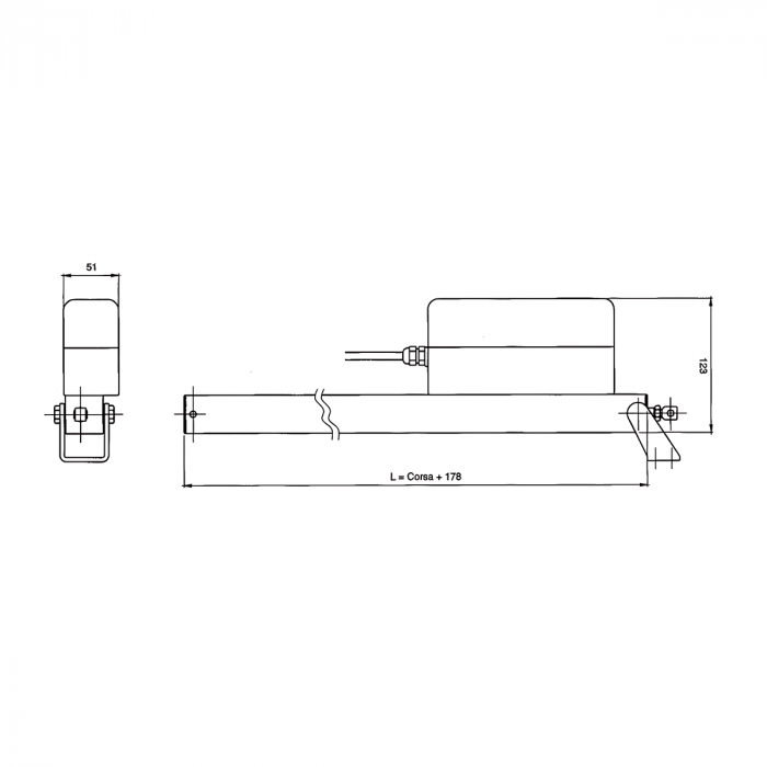 Реечный электропривод APRIMATIC APRILINEARE DUO 230V/24V 