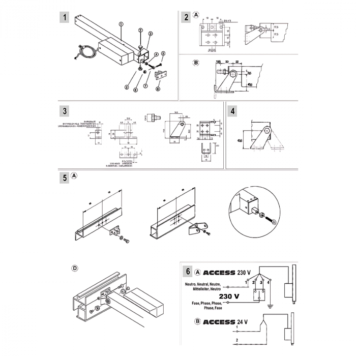 Реечный электропривод BPAS BA ACCESS 230V 