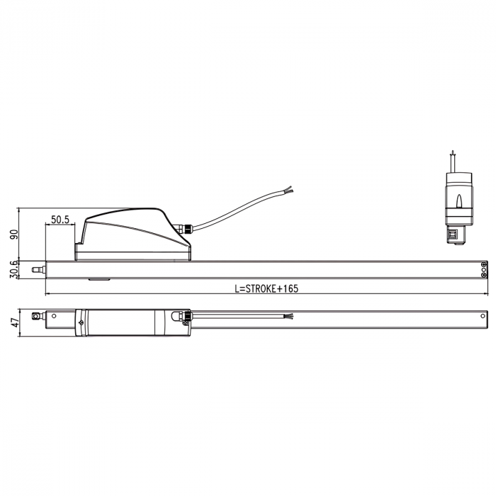 Реечный электропривод BRELATRONIC ERD-J 24V 