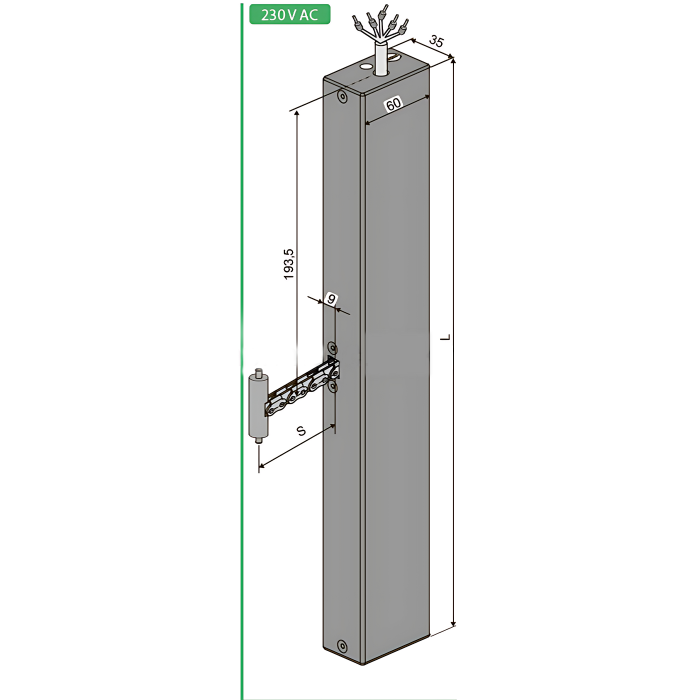 Цепной электропривод BDC Eco 230V/24V